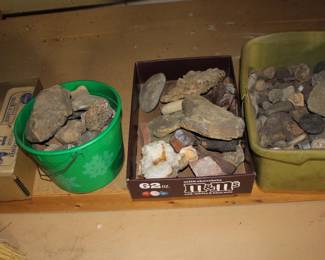 Rock collection, various boxes