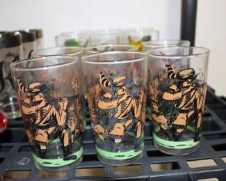 Davy Crocket set of 6 glasses