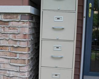 Four drawer file cabinet