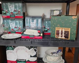 Large collection of Pfalzgraff Christmas Winterberry. Many sets and serving pieces