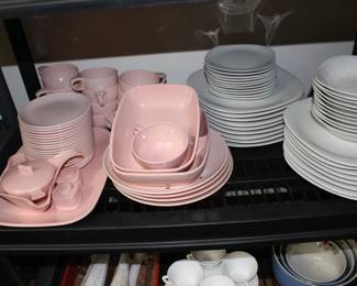 Various plastic dinnerware sets