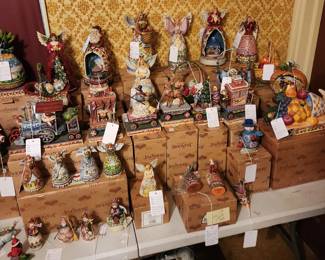 Large Collection of Jim Shore Including Rare Train Cars