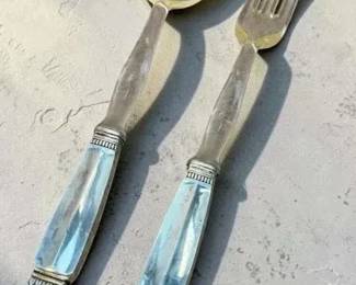 Sterling handled spoon and fork set