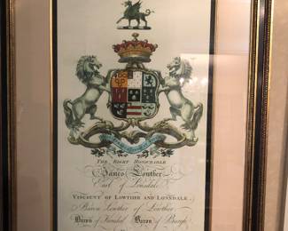 Heraldic print detail 