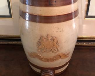 Antique English Gin cask/lamp