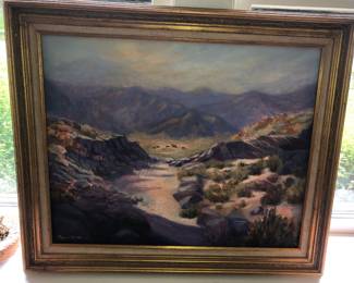 Western landscape signed Marie Waldo 