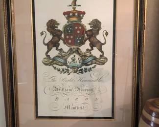 Heraldic print detail