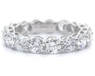NEW! 5 Carat Diamond Shared Prong Full Eternity Ring in 14k White Gold