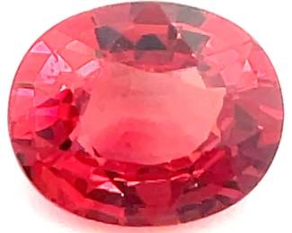 1.24 Carat Natural Ruby, Oval Faceted Cut