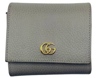 Gucci GG Marmont Dusty Blue & Pink Leather Compact Wallet