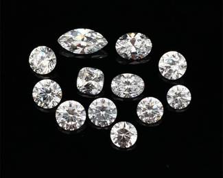 Parcel of 21.67 Carats of Cut CZ Gemstones