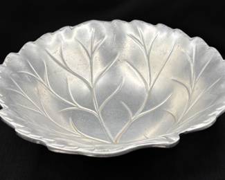 Arthur Court Aluminum Cabbage Leaf Vegetable Bowl