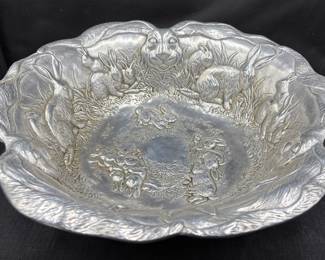  Arthur Court Bunny Aluminum Salad  Bowl