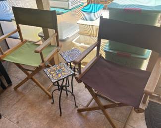Vintage Wood and Canvas Director’s Chairs