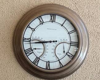 Frontgate Oxford Outdoor Clock with Thermometer