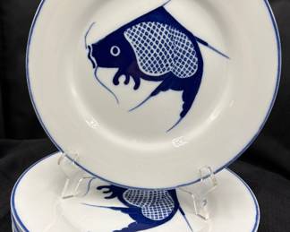 Vintage Koi Dinner Plates  