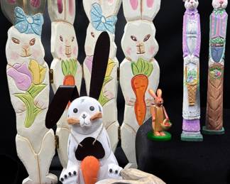 We have wooden bunnies…. 