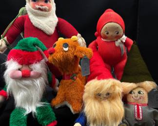 Vintage Christmas Stuffed Figures