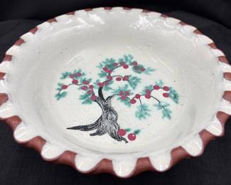 Pottery Cherry Pie Dish