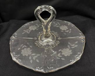 Indiana Glass Company Center-Handle Serving Tray 