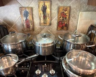 Cookware and Utensils by Calphalon, Revere Ware, Corning, Pyrex, Cutco and Pampered Chef