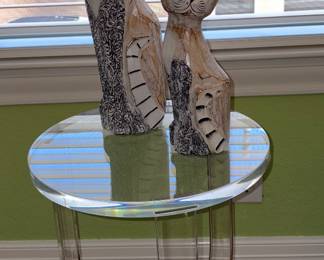 Ethan Allen Ardaren Acrylic Accent Table