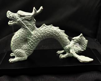 Cast Metal Asian Style Dragon Figure