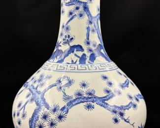 Ballard Designs Large Blue and White Vase
