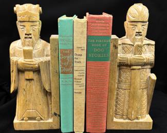 Vintage Asian Soapstone Bookends