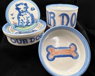 M.A. Hadley Handmade Pottery Pet Bowls