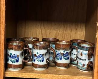 Vintage El Palomar, Mexico bowl, expresso mugs