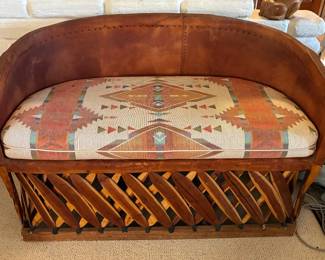 Mexican Equipale loveseat