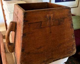 Early 20th cent Chinese rice measuring basket