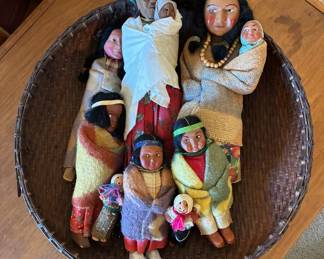 Vintage Skookum Native American dolls