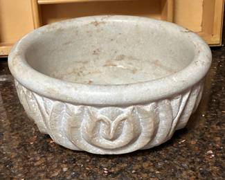 MCM carved Italian marble vessel