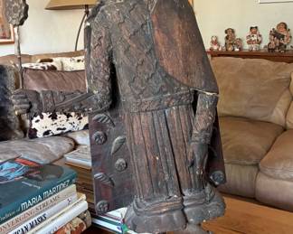 Spanish Colonial Bulto 33" Saint Fiacre of Gardeners