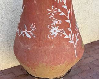 Vintage Mexican terracota large vessel