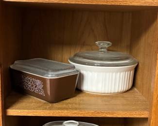Vintage Corningware wildflower casserole dish and others