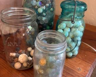 Vintage marble jars