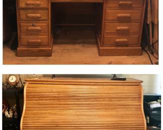 *Pre-Sale  Beautiful Rolltop Desk is 52 inches long x 31 inches deep and 52.5 inches tall $95