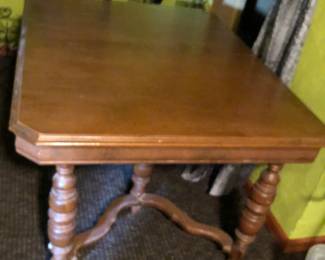  *Pre-Sale Antique 2-Piece Hutch Cabinet w Dovetail is 53 inches wide X 78 inches tall. The top is 12 inches deep and the bottom is 13 1/2 inches deep $255 *Pre-Sale Antique Table is 41 wide x 53 inches long x 31 tall. There is a Hidden Leaf Underneath. $255 This Table Matches the Antique 2-Piece Hutch. Both Pieces for $485