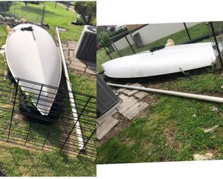 *Pre-Sale Vtg Charger Sidewinder SailBoat with Mast  (No Sails) is 15.5 feet long and 4.25 feet wide $100