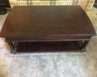 *Pre-Sale The Dark Wood Coffee Table LIFTS to Dining Height is 48 inches long x30 inches wide X 18 inches tall $85