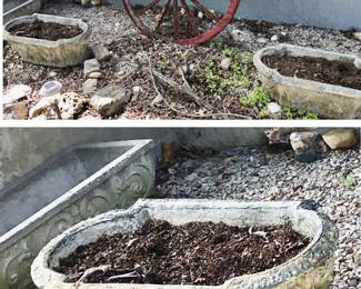 *Pre-Sale 2 Older, More Ornate Rectangular Concrete Planters are 32 inches long x 16 inches wide x 11 1/2 inches tall $200 Each or Both for $300. 