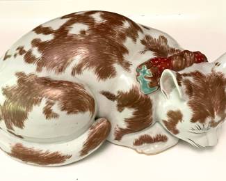 Vintage Kutani cat