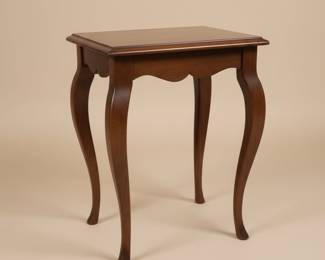 Vintage Walnut Side Table with Cabriole Legs