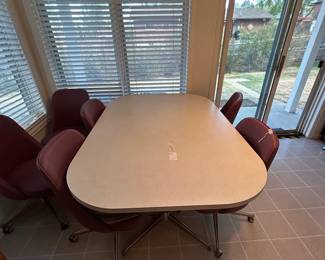 Chromcraft Mid-Century Modern Dining Set with Tulip Chairs