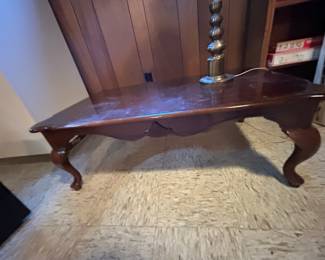 Vintage Table Lamp with Drum Shade