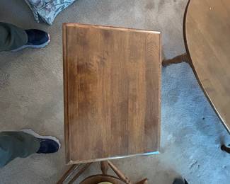 Vintage Walnut Side Table with Cabriole Legs