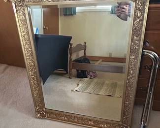 Ornate Giltwood Mirror with Acanthus Leaf and Floral Motifs